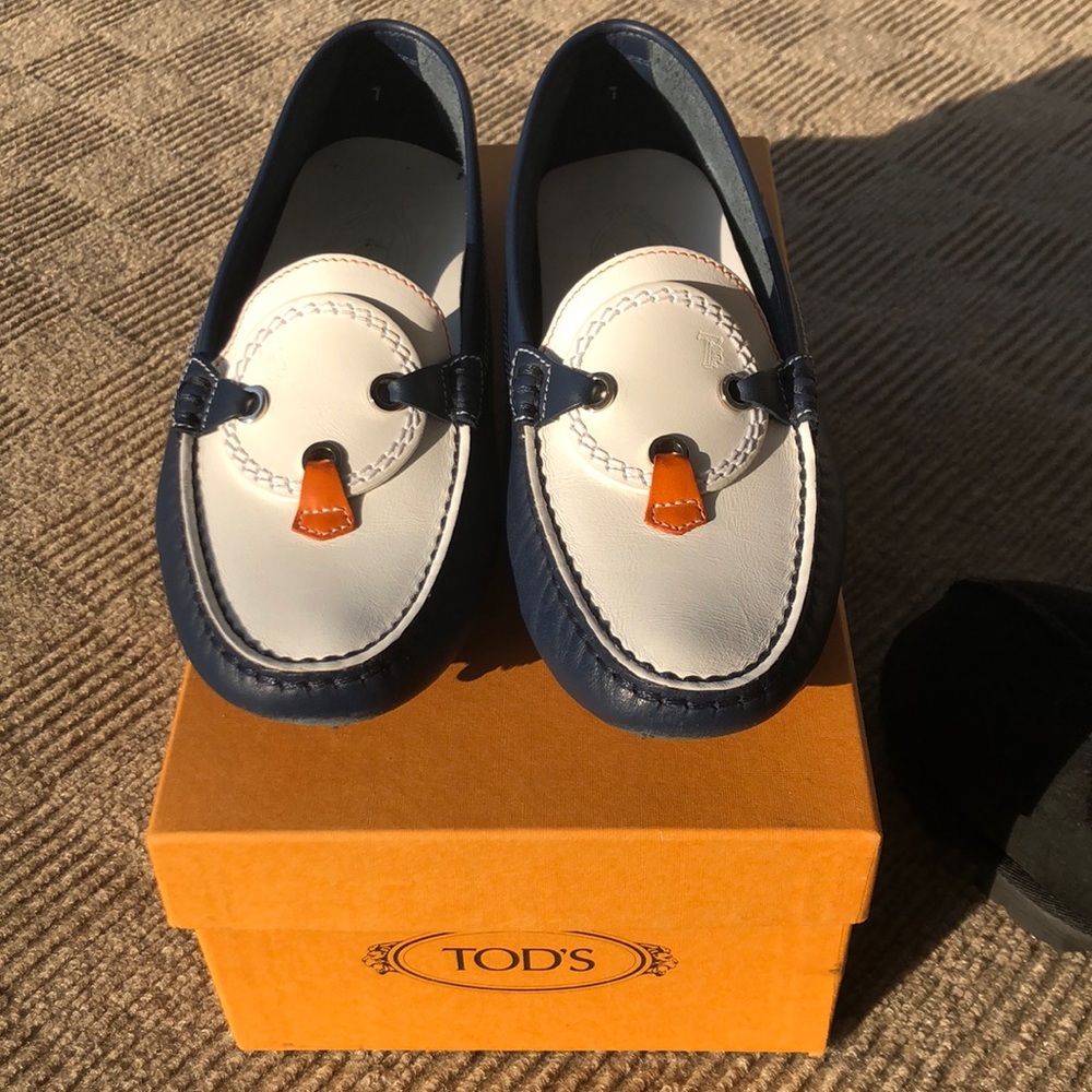 Navy and white loafers (worn once)